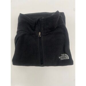 The North Face TKA 100 Fleece Pullover Womens Large Black Quarter Zip Jacket L